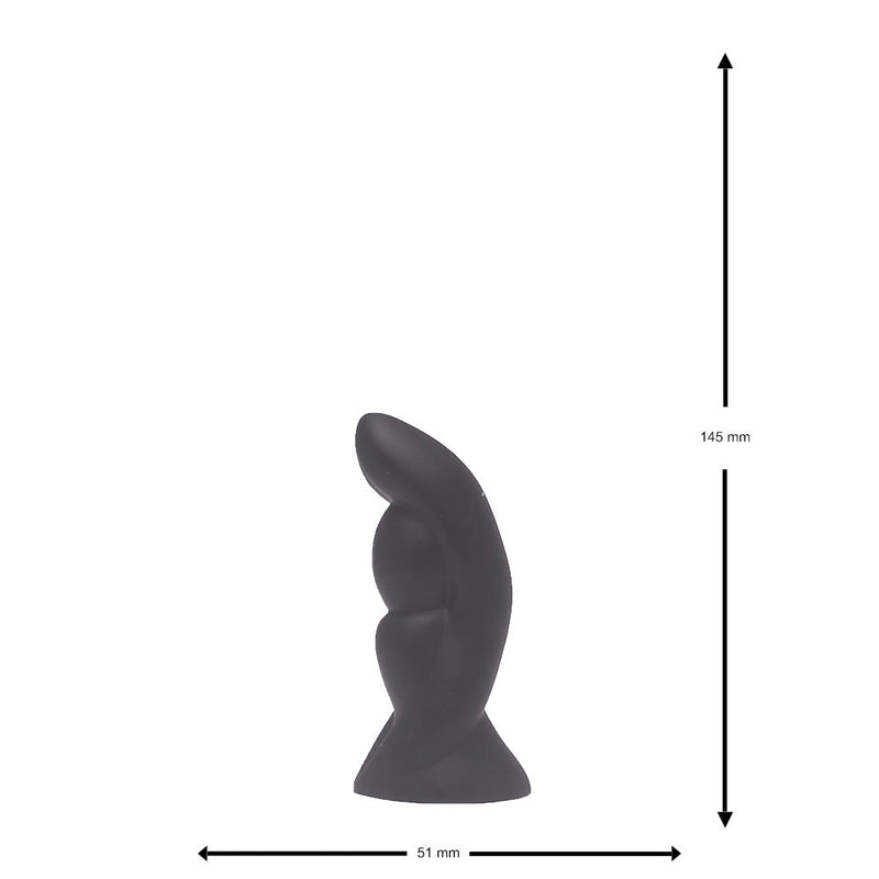 Brutus - Bum Buddy - Vulcan - Anaal Dildo - 5 maten - Liquid Siliconen - Zwart