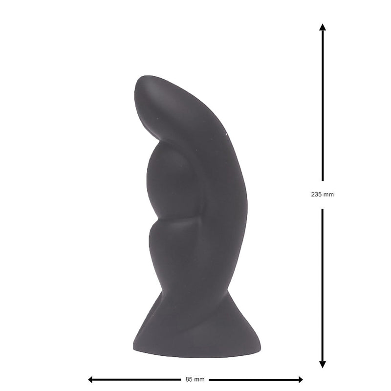 Brutus - Bum Buddy - Vulcan - Anaal Dildo - 5 maten - Liquid Siliconen - Zwart