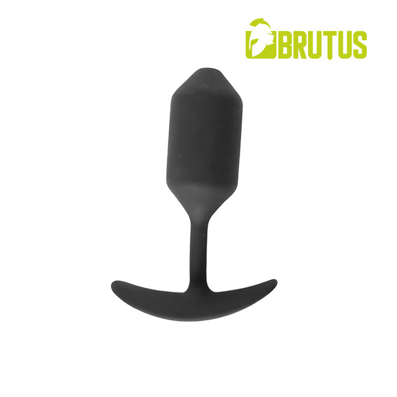 Brutus - Buttplug - Anker Buttplug van Siliconen - Zwart - Weighted Butt Diamond - 3 maten