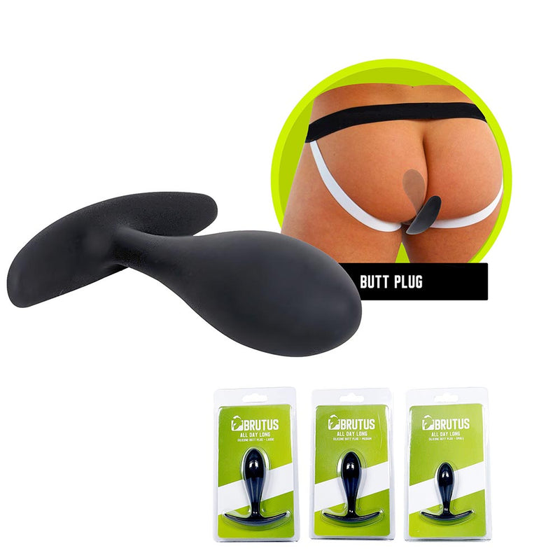 Brutus - Siliconen Buttplug - All Day Long - 3 maten-Erotiekvoordeel.nl