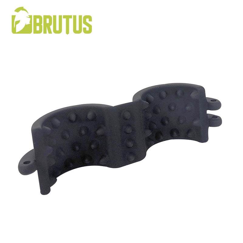 Brutus - Cruncher - Afsluitbare Siliconen Ball Stretcher - Met Spijkers - Silicone Lockable Spiked Ball Stretcher