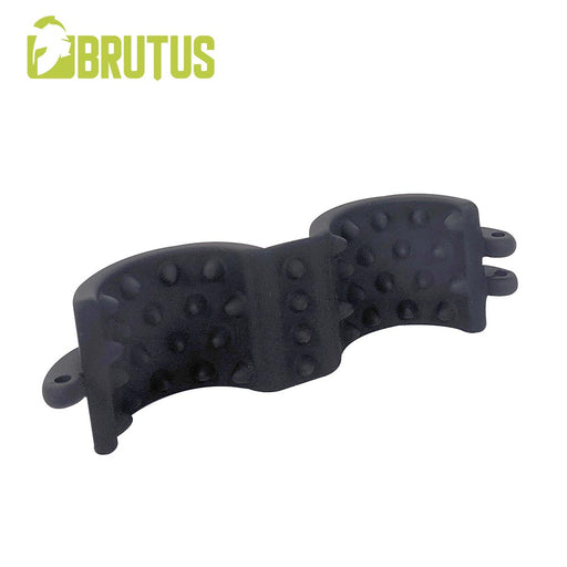 Brutus - Cruncher - Afsluitbare Siliconen Ball Stretcher - Met Spijkers - Silicone Lockable Spiked Ball Stretcher