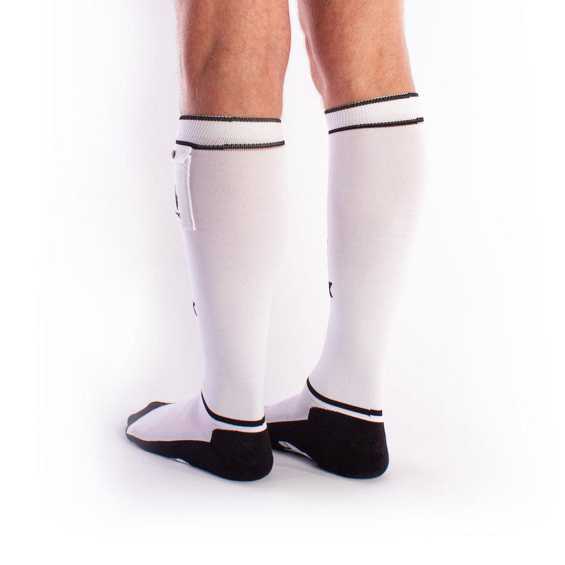 Brutus - FXXX Party Voetbalsokken met zakje - One Size - Wit/Zwart
