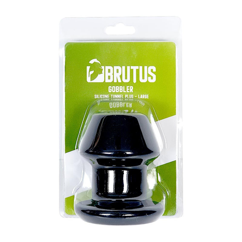 Brutus - Gobbler - Silicone Tunnel Plug - Buttplug - Siliconen - Zwart - 3 maten