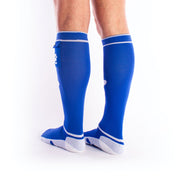Brutus - Puppy Party Voetbalsokken met zakje - One Size - Blauw Wit
