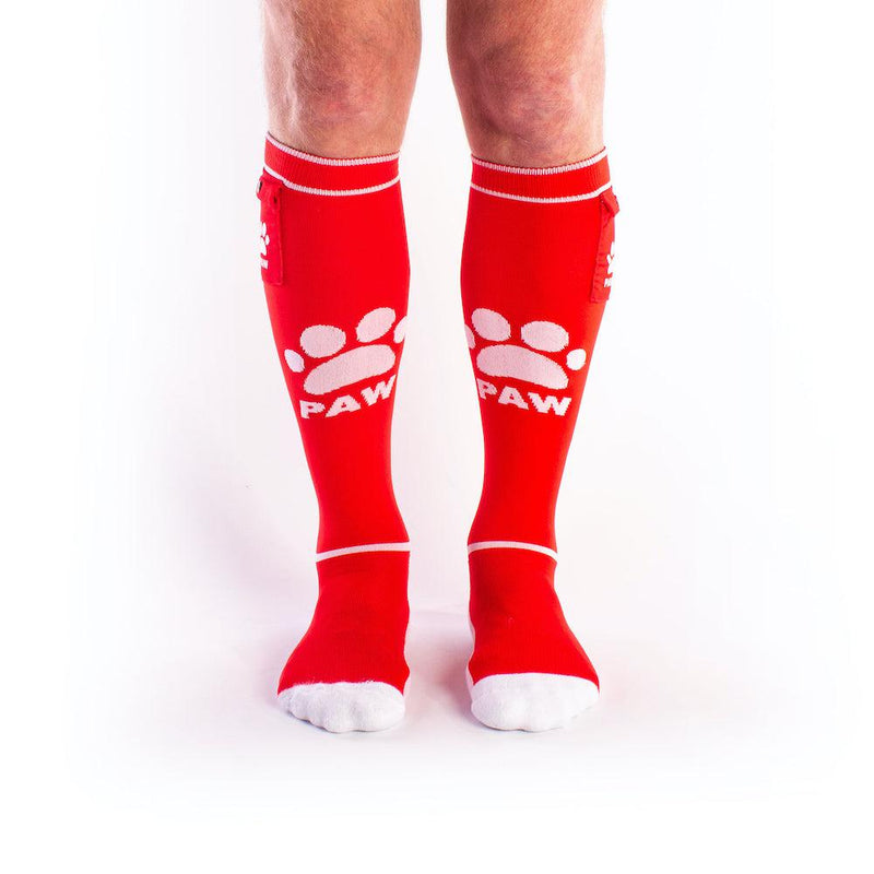 Brutus - Puppy Party Voetbalsokken met zakje - One Size - Rood Wit