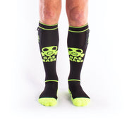 Brutus - Gas Mask Party Voetbalsokken met Zakje - Zwart/Neon
