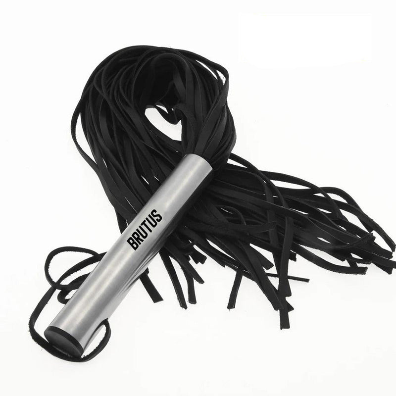 Brutus - Zweep - Leren Flogger met Stalen Handvat
