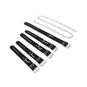 Kiotos - Budget Bondageset Met collar, hand- En voetboeien - Zwart