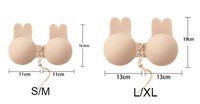 Bunny Plak BH met Veter | Zelfklevende beha | 2 Paar | Zwart en beige | Lift en Push-up | Cup A B C-Erotiekvoordeel.nl
