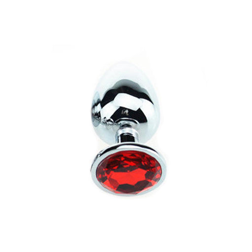 Kiotos - Buttplug Aluminium Met Rood Kristal - Large