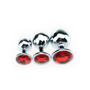 Kiotos - Buttplug Aluminium Met Rood Kristal - Large