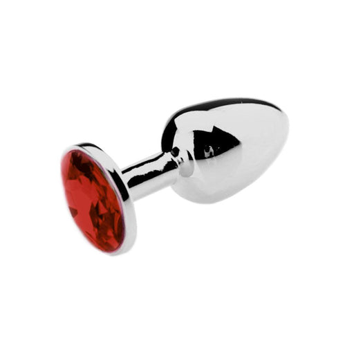 Kiotos - Buttplug Aluminium Met Rood Kristal - Large