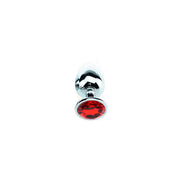 Kiotos - Buttplug Aluminium - Met Rood Sierkristal
