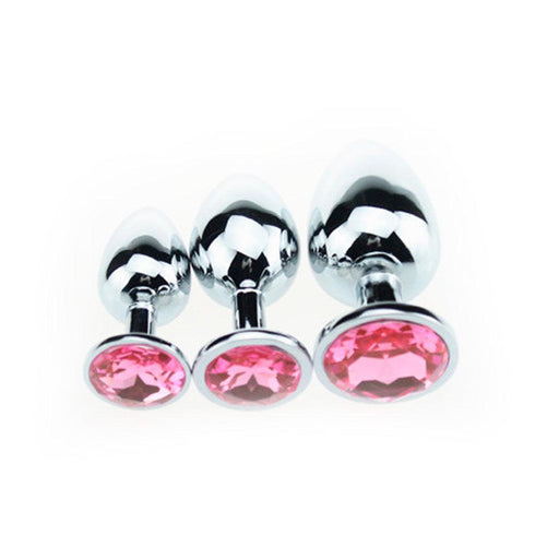 Kiotos - Buttplug Aluminium - Met Roze Kristal