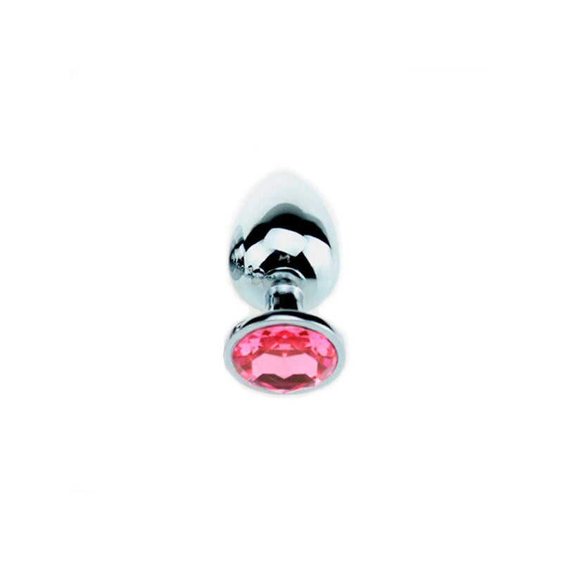 Kiotos - Buttplug Aluminium - Met Roze Kristal