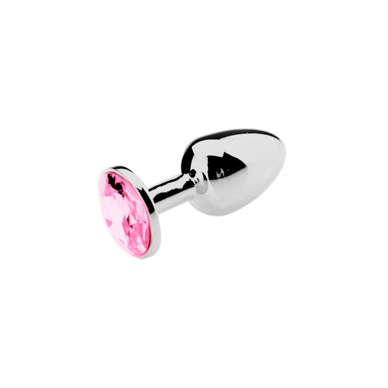 Kiotos - Buttplug Aluminium - Met Roze Kristal