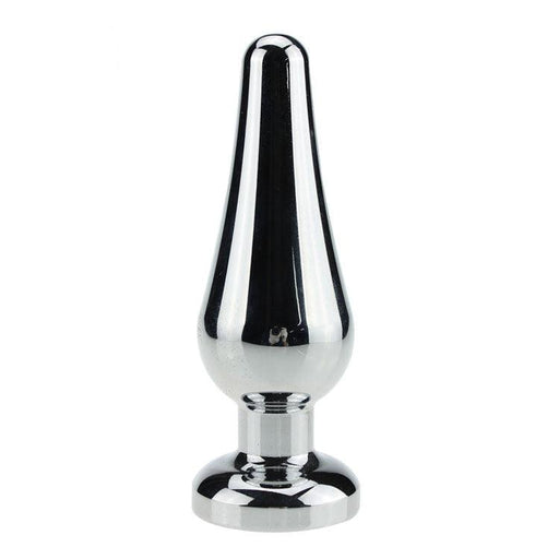 Buttplug Aluminium Met Transparant Kristal - 130 mm x 46 mm