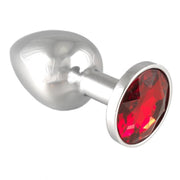 Rimba - Buttplug Klein Met Rood Kristal 3 x 7.3 cm
