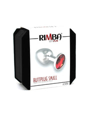 Rimba - Buttplug Klein Met Rood Kristal 3 x 7.3 cm
