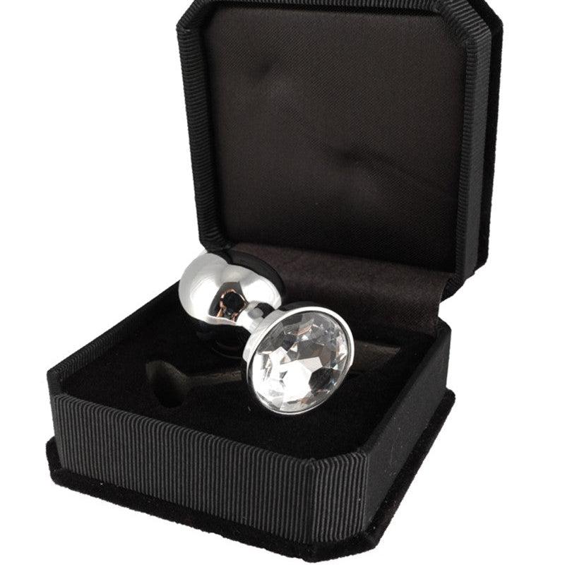 Rimba - Buttplug Klein Met Wit Kristal 3 x 7.3 cm