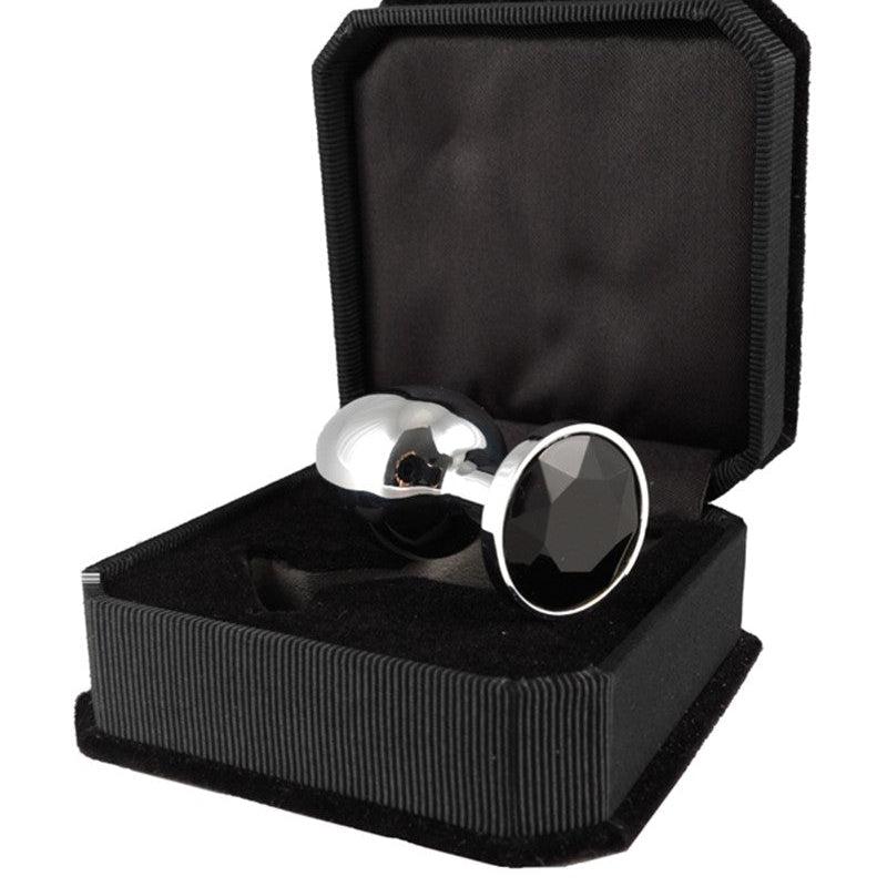Rimba - Buttplug Klein Met Zwart Kristal 3 x 7.3 cm