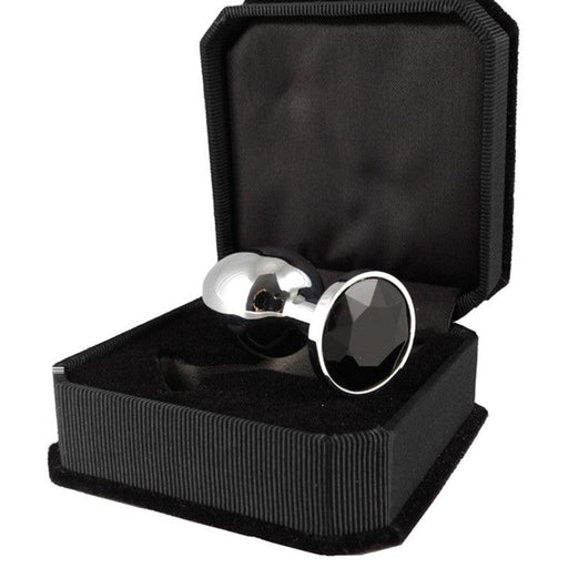 Rimba - Buttplug Klein Met Zwart Kristal 3 x 7.3 cm