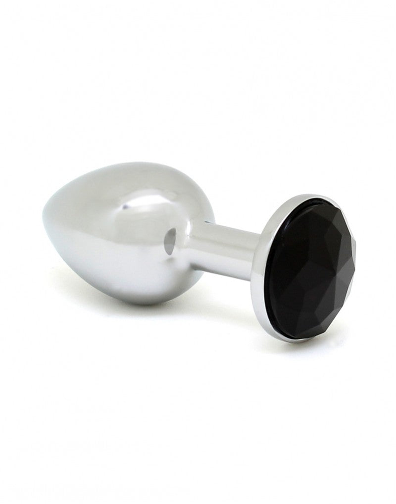 Rimba - Buttplug Klein Met Zwart Kristal 3 x 7.3 cm