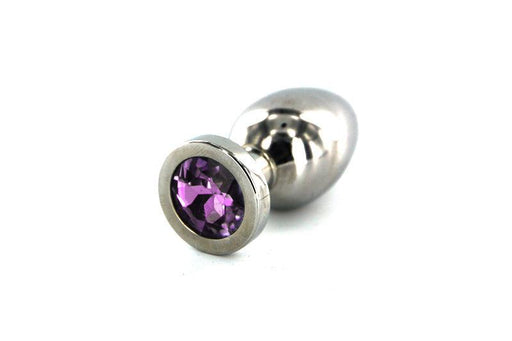 Kiotos - Buttplug RVS Met Paars Kristal - Small