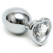 Rimba - Buttplug Small Met Kristal In hartvorm - Transparant