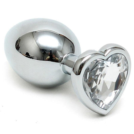 Rimba - Buttplug Small Met Kristal In hartvorm - Transparant