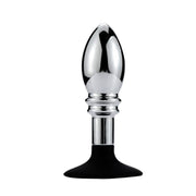 Buttplug Aluminium Met bal En ribbels En Zuignap