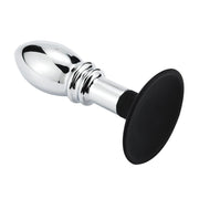 Buttplug Aluminium Met bal En ribbels En Zuignap