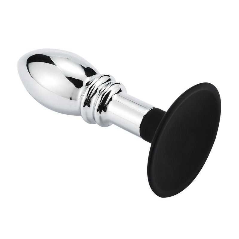 Buttplug Aluminium Met bal En ribbels En Zuignap