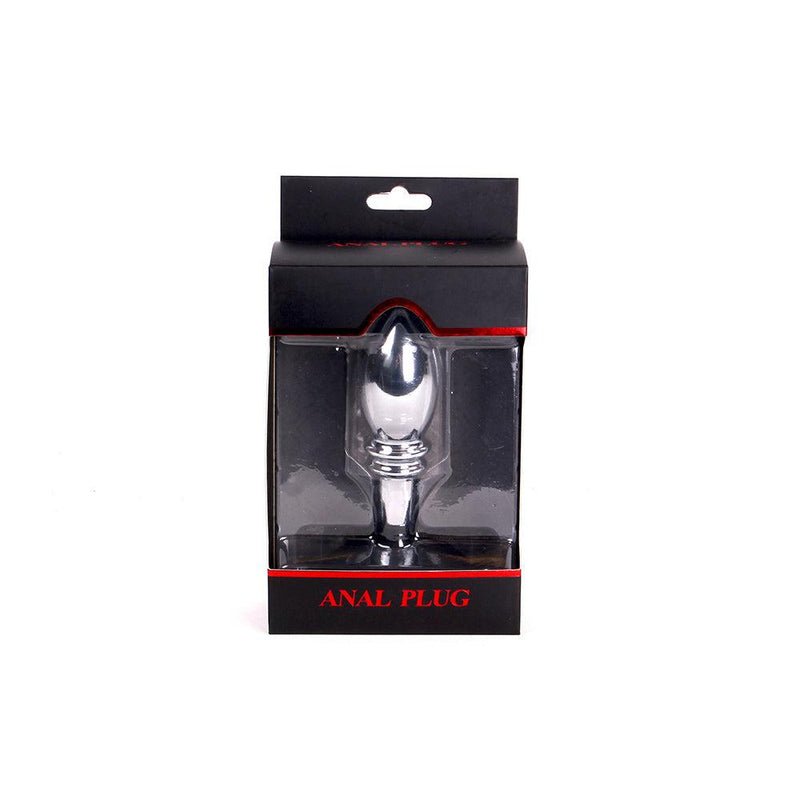 Buttplug Aluminium Met bal En ribbels En Zuignap