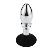 Buttplug Aluminium Met bal En ribbels En Zuignap