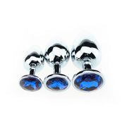 Buttplug Aluminium Met Blauw Sierkristal