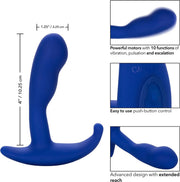 Calexotics - Admiral Advanced Curved Probe - Vibrerende Buttplug - Blauw