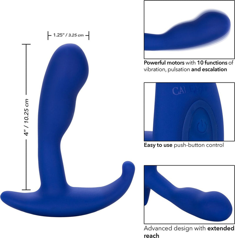 Calexotics - Admiral Advanced Curved Probe - Vibrerende Buttplug - Blauw