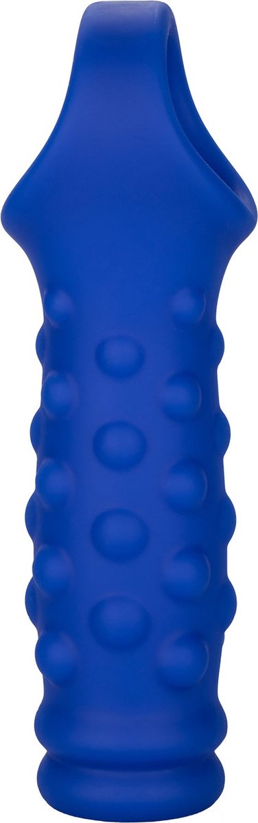 Calexotics - Admiral Geribbelde Penis Sleeve - Liquid Siliconen - Blauw