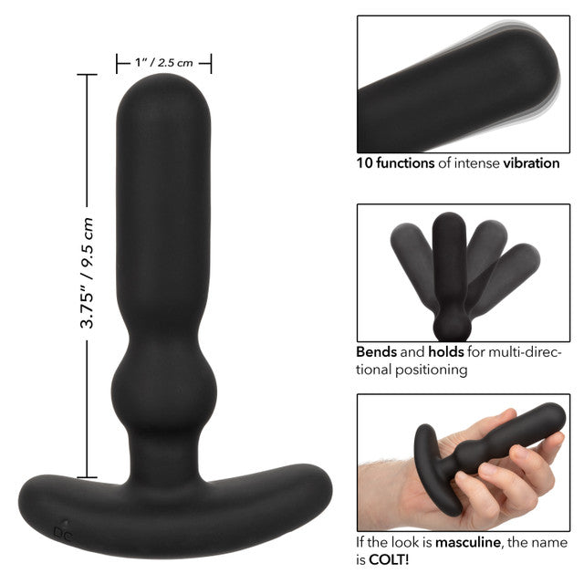 Colt - Anal-T - Oplaadbare Vibrerende Buttplug - Zwart