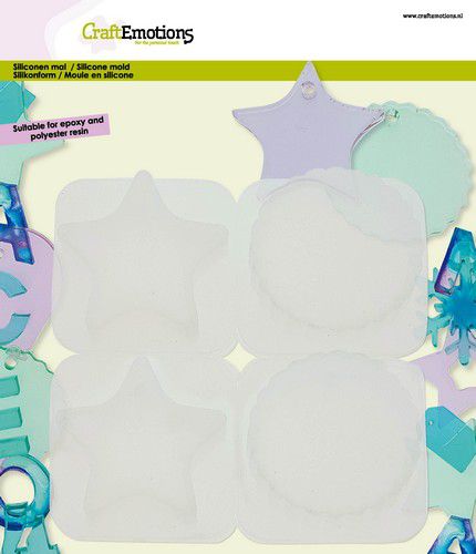 CraftEmotions Siliconen Mal Rond Scallop - Epoxy Resin-Erotiekvoordeel.nl