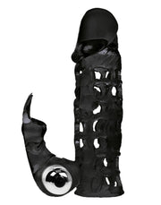 Crazy Bull - Ultimate Vibrerende Penis Sleeve Met Clitoris Stimulator - Zwart