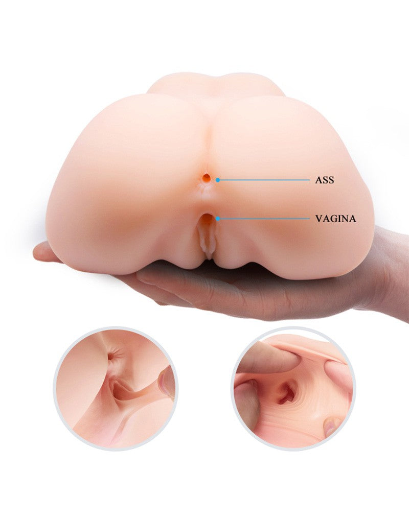 Crazy Bull - Vibrerende Vagina & Ass Masturbator VERONICA - Lichte Huidskleur