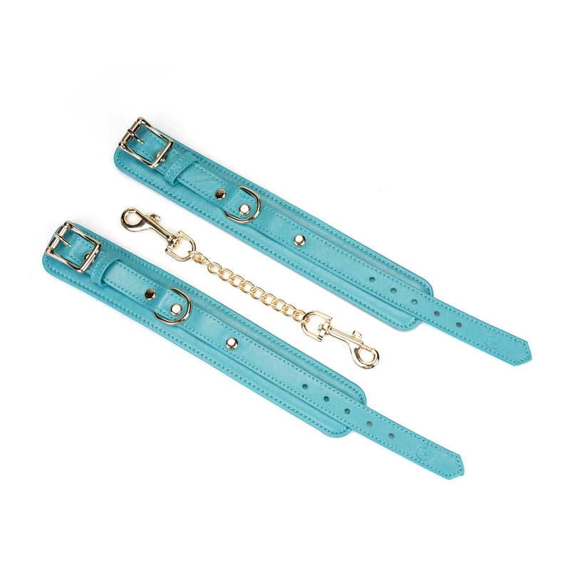 Liebe Seele - Siren's Cove Leren Polsboeien – Turquoise-Erotiekvoordeel.nl