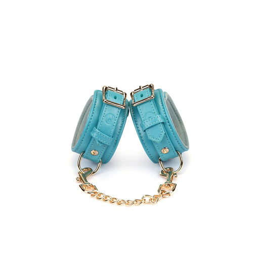 Liebe Seele - Siren's Cove Leren Polsboeien – Turquoise-Erotiekvoordeel.nl