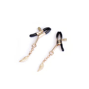Liebe Seele - Luxe Tepelklemmen met Engelenvleugels Hangers met Strass - Goud