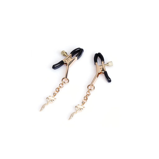 Liebe Seele - Luxe Tepelklemmen met Strass Vosje Hangers - Goud