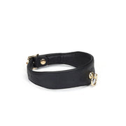 Liebe Seele - Demon's Kiss - Smalle Curved Collar Met Leash - Luxe En exclusief ontwerp - Zwart/Goud