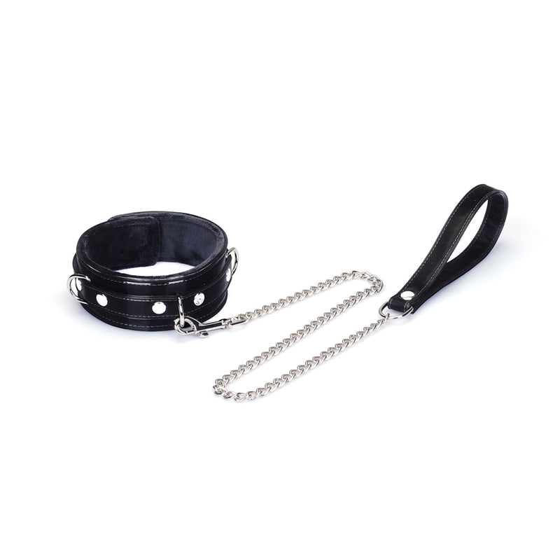 Liebe Seele - Metallic Shade - Vegan Collar met Leiband - Zwart-Erotiekvoordeel.nl